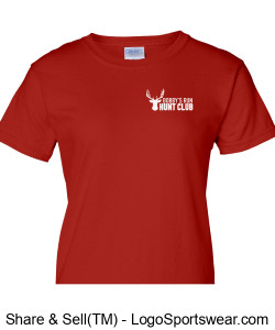 Gildan Ladies Ultra Cotton T-shirt (RED) Design Zoom
