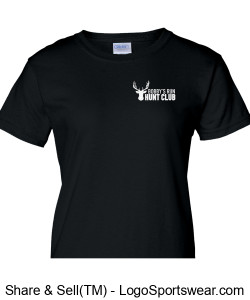 Gildan Ladies Ultra Cotton T-shirt (Black) Design Zoom