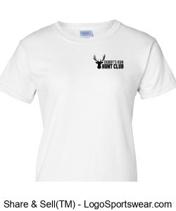 Gildan Ladies Ultra Cotton T-shirt (WHITE) Design Zoom