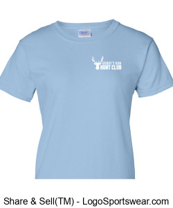 Gildan Ladies Ultra Cotton T-shirt (Light Blue) Design Zoom