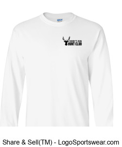 Gildan Adult Ultra Cotton Long Sleeve T-Shirt (WHITE) Design Zoom