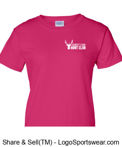 Gildan Ladies Ultra Cotton T-shirt (PINK) Design Zoom