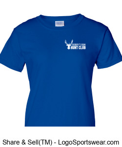 Gildan Ladies Ultra Cotton T-shirt (BLUE) Design Zoom